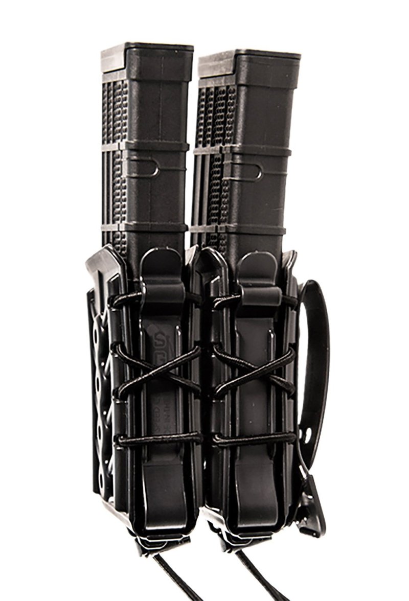 High Speed Gear 162R00BK TACO X2R Double Mag Pouch Black Polymer MOLLE