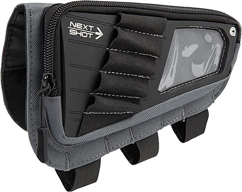 Allen 8528 Next Shot Cody Buttstock Pouch Gray 5rd 223-300 Win Magnum