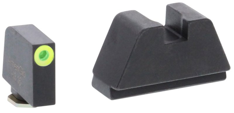 AmeriGlo GL681 Optic Sight Set Glock 2XL Green Tritium LumiGreen Front