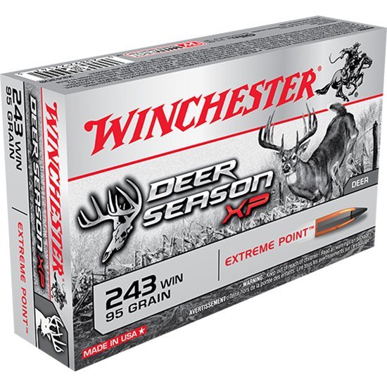 Winchester Ammo X243DS Deer Season XP 243 Win 95 gr Extreme Point 20 Per Box/ 10 Cs