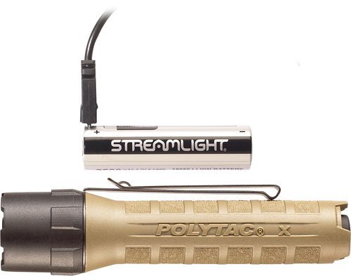 Streamlight PolyTac X USB Flashlight 600 Lumen Coyote Brown