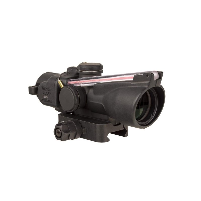 Trijicon TA50C400354 ACOG 3x24 Scope .223 24mm Red Horseshoe Dot Matte Blac