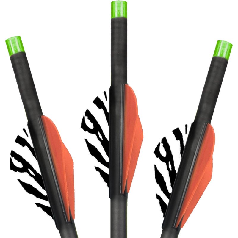 Lumenok BECC223G 22 In Carbon Crossbow Bolts Green Moon Nocks 3 Pack