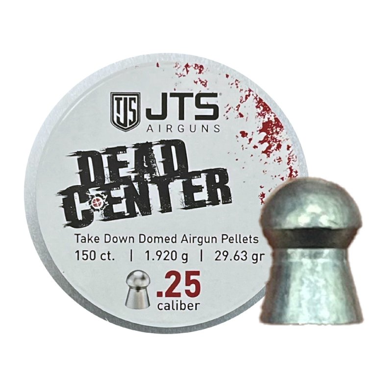 JTS Dead Center .25 Cal 29.63 Grain Domed Pellets 150 Ct