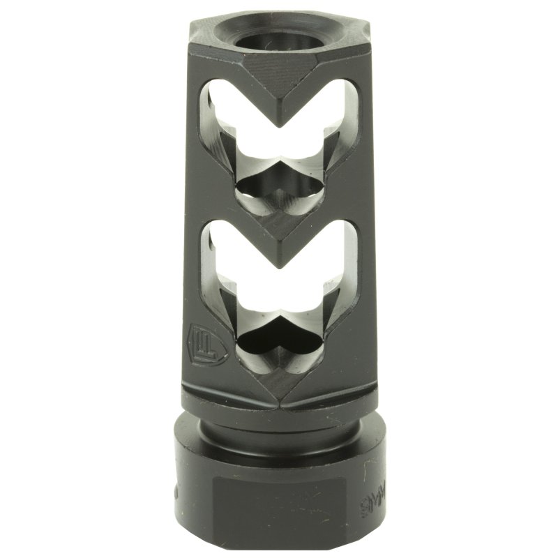 Fortis 9MM-MB-BLK-28 Muzzle Brake, 9MM, 1/2x28, Black, 4140 Steel