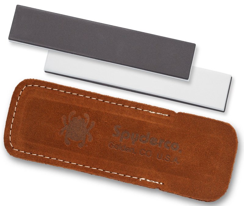 Spyderco 303MF Double Stuff Ceramic Sharpening Stone Medium/Fine 5"