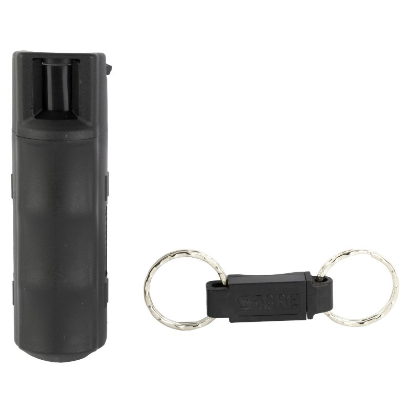 Security Equipment SABRE RED USA HARDCASE 0.54oz CLM BLACK Keyring Self Defense Spray - 10ft Range, 25 Shots