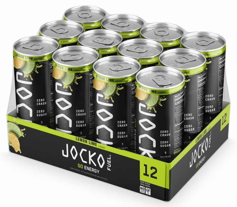 Jocko Fuel 29006 Lemon Lime Energy Drinks 12oz 12Pack