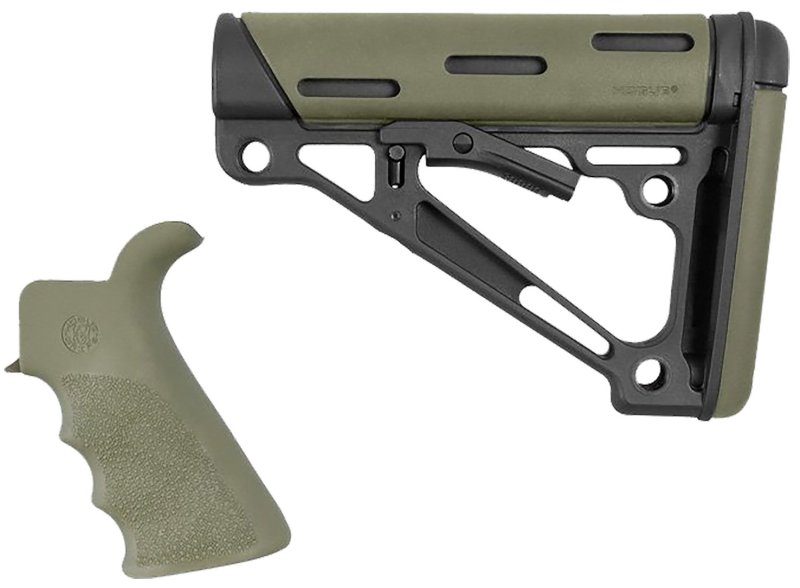 Hogue AR-15/M-16 OverMolded OD Green Grip and Buttstock Kit 15256