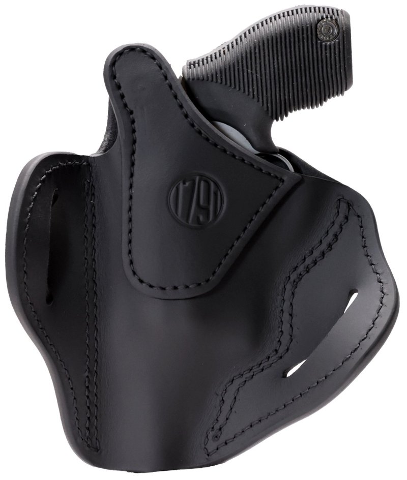 1791 Gunleather RVHX-3-SBL-R Revolver Holster Stealth Black RH