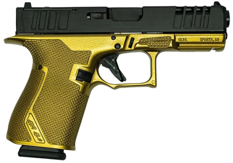 GLFA GL19GGLD 9MM 4" 15RD Black Slide Gold Frame RMR Ready Pistol