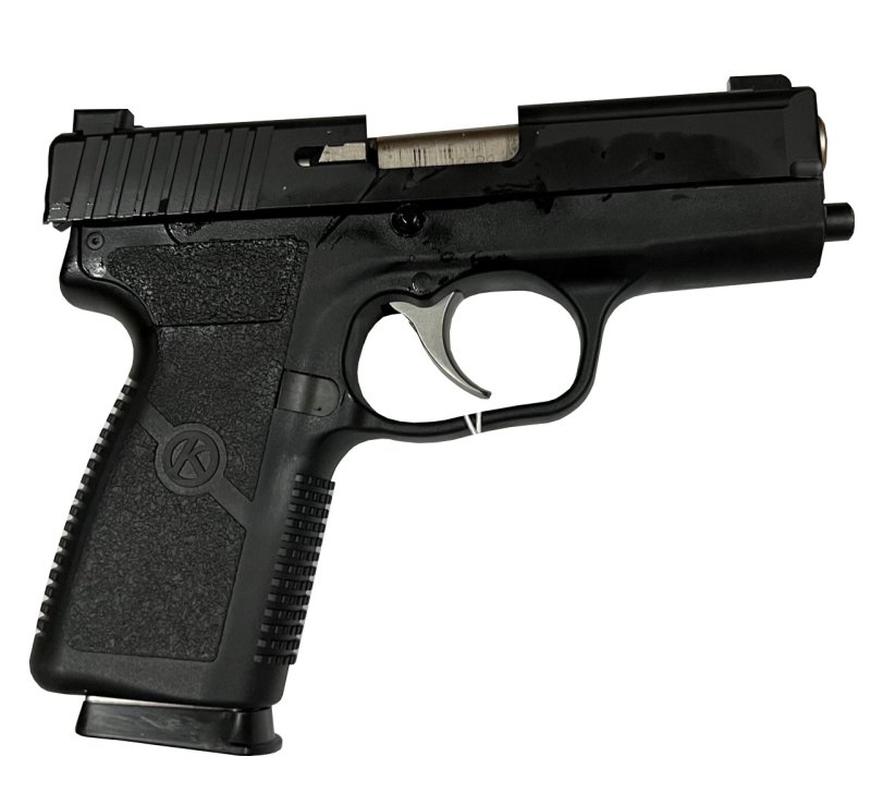 Kahr Arms P9 Compact 9mm Pistol, 3.5-inch Barrel, Black Stainless Steel, 7+1 Capacity, Tritium Night Sights, Textured Polymer Grip, 3 Magazines Included