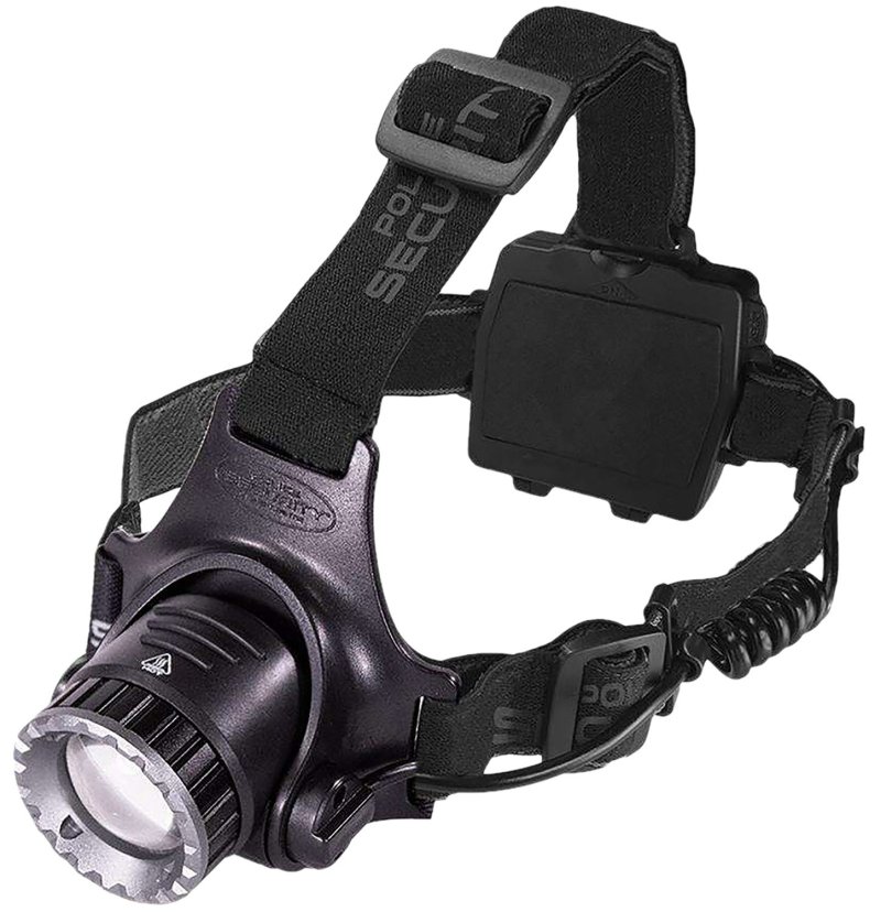 Police Security Flashlights 97745 Long Throw Headlamp 470 Lumens Black LED