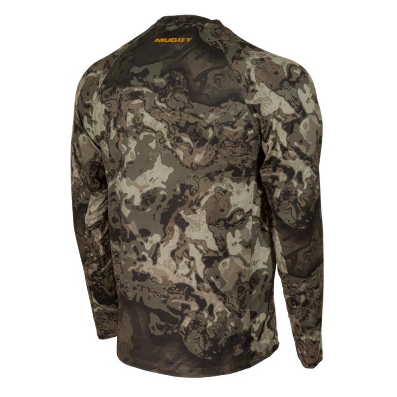 Muddy Base Layer Crew Long Sleeve Shirt Veil Canyon Grey S