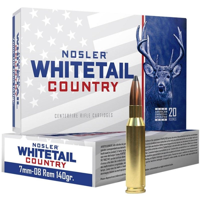 Nosler 40115 7mm-08 Rem 140gr SB SP Bullets 20/Box