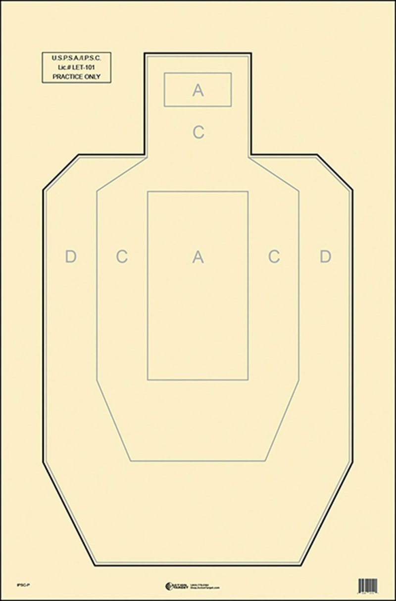 Action Target IPSCP100 23x35 In Paper Targets 100 Pack