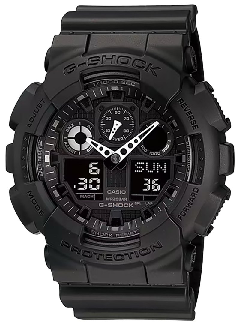 G-Shock GA1001A1 Tactical XL 52mm Black Stopwatch Speedometer Watch