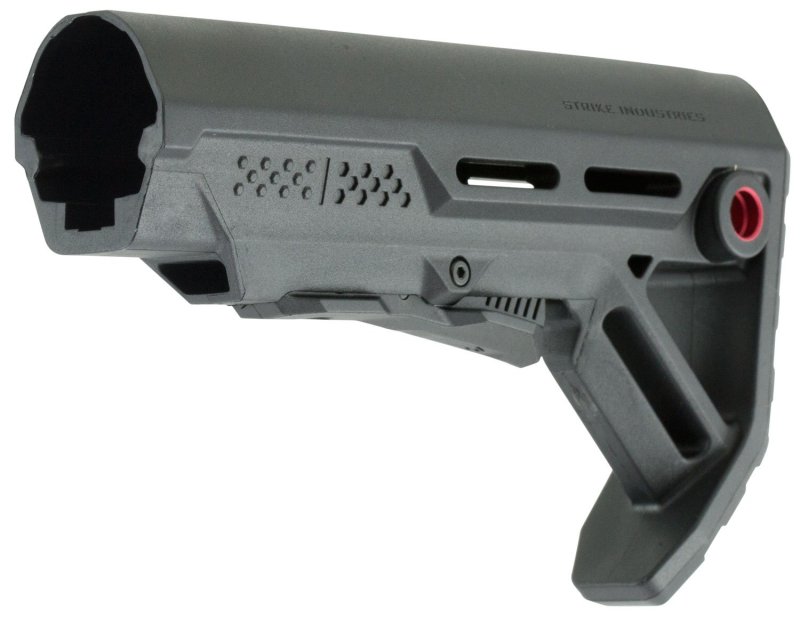 Strike Industries MOD1 Mil-Spec Buttstock Black/Red for AR-15/M16