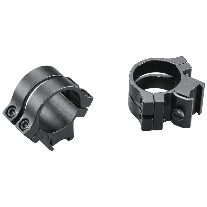 Weaver 49053 Quad Lock Rings 1 inch Matte Black Aluminum 3/8 inch Dovetail