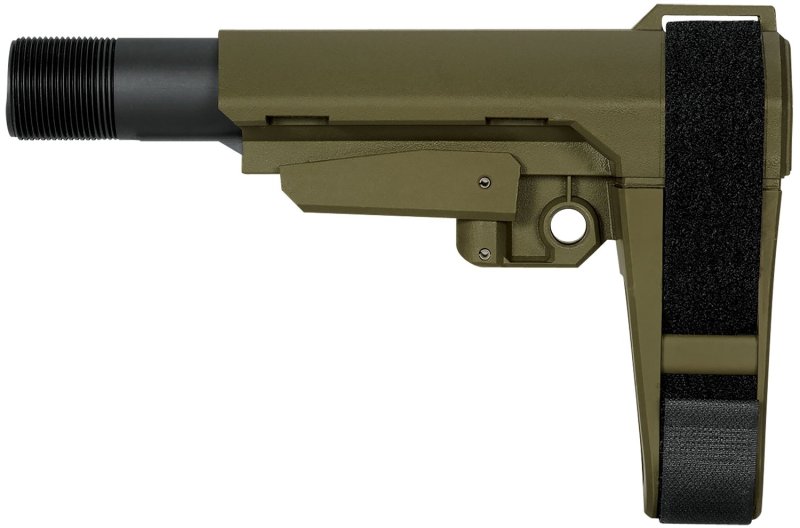 SB Tactical SBA3X04SB SBA3 X Brace, OD Green, 5-Position Adjustable, 6.75oz, US Veteran Made