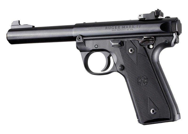 Ruger 22/45 MKIV Checkered Rubber Grip Panels with Diamonds Black