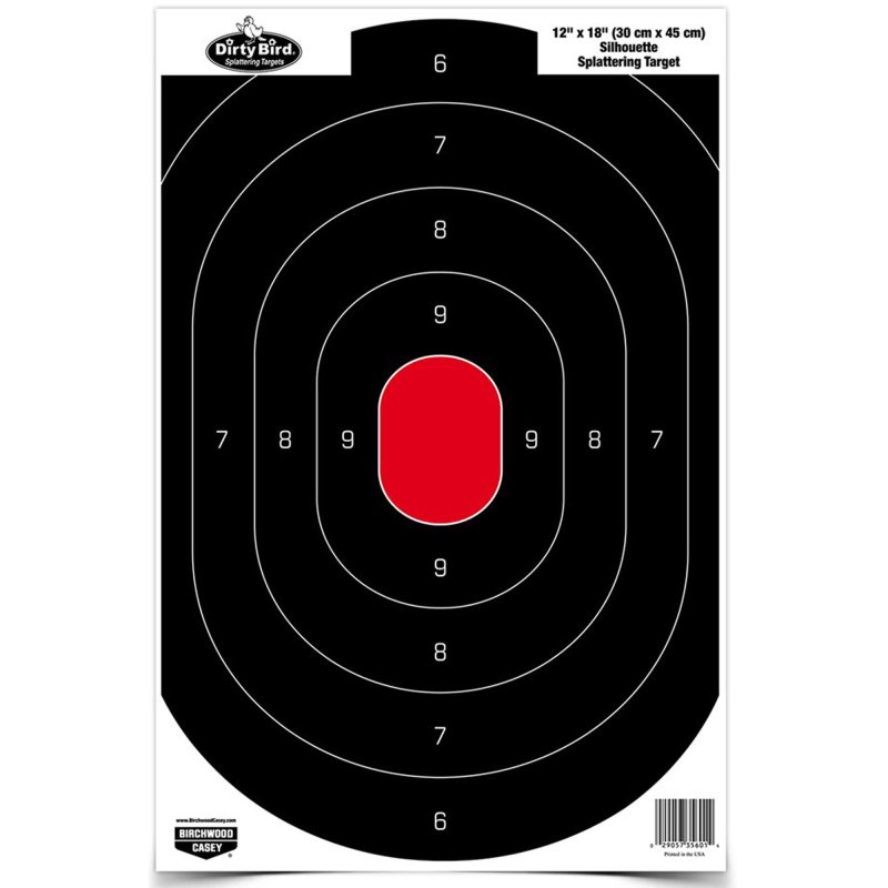 Birchwood Casey 35608 Silhouette Target 12x18 Black/White 8 Pack 12" X 18"
