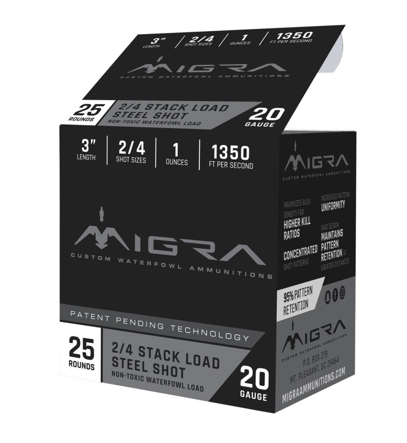 Migra Ammunitions M20S24 20 Gauge 3 In 1 Oz 2/4 Shot 25 Rounds