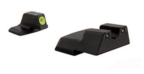 Trijicon 600895 HD XR Night Sight Set Green Tritium/Yellow Outline Front