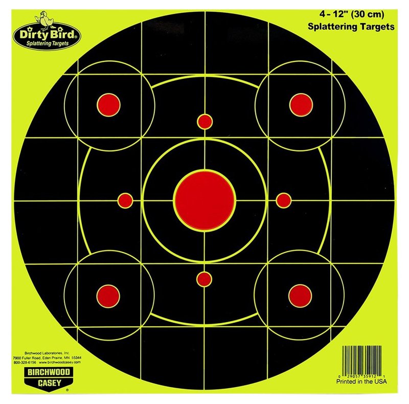 Birchwood Casey Dirty Bird 12" Sight-In Paper Target 25 Pack