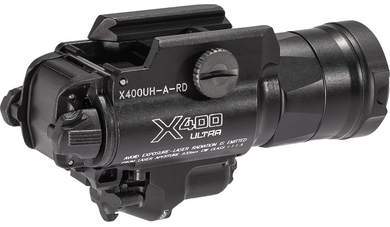 SureFire X400UH-A-RD 1000 Lumen LED Red Laser Weapon Light Black Anodized