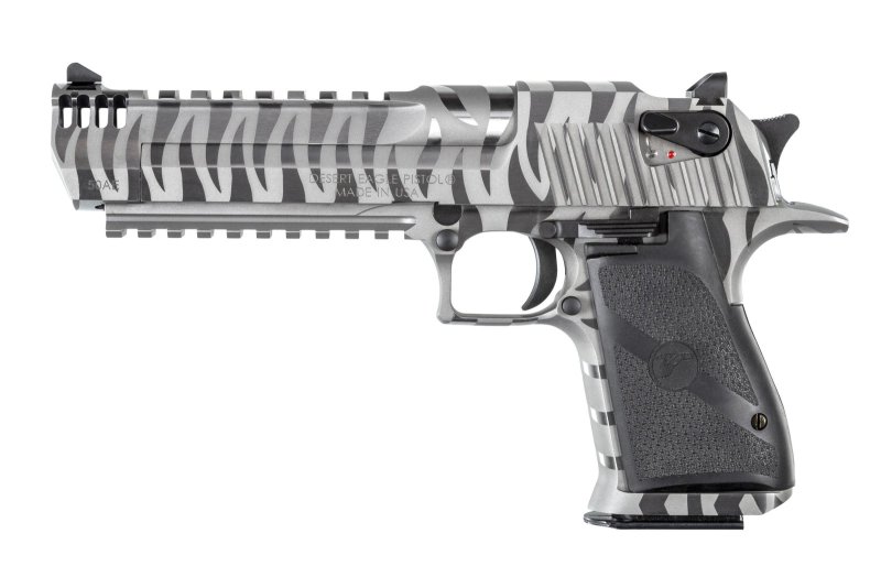 Magnum Research DE50WTS Desert Eagle 50 AE 6" Stainless White Tiger Stripe