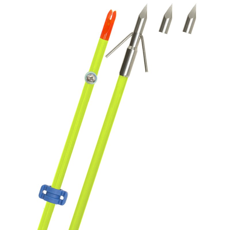 Fin Finder Raider Pro Bowfishing Arrow Flo Green 32" Riptide Point