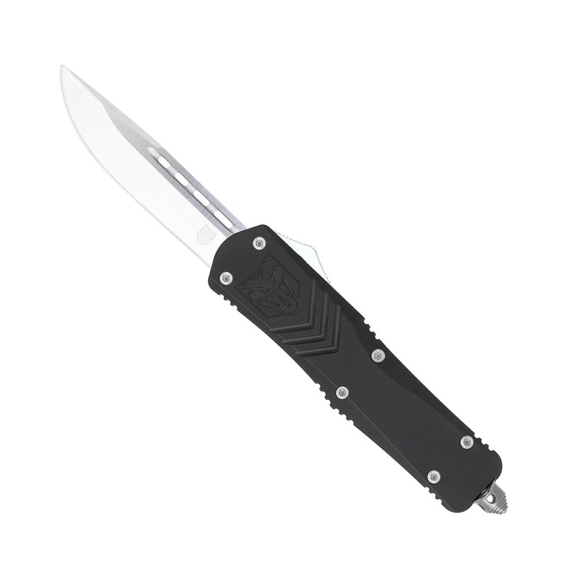CobraTec CTKLBLKFS-X Large Black Drop Point Dual Action Knife