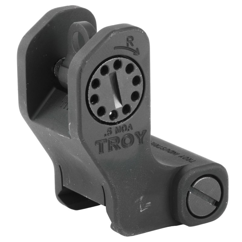Troy SSIGFRSROBT00 Rear Fixed BattleSight Black Anodized for AR-15/AR-10