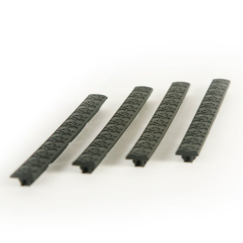 Hexmag M-LOK Rail Cover 4-Pack Low-Profile Textured Black