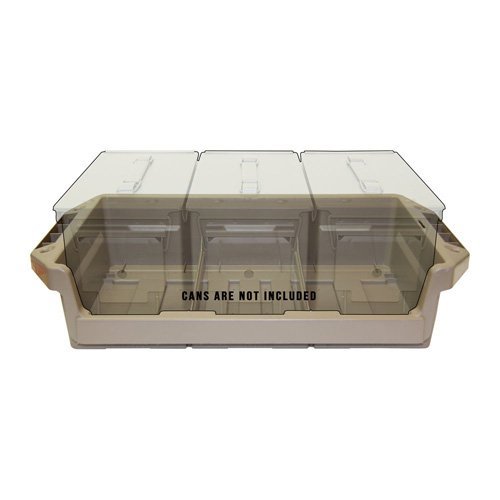 MTM Case-Gard Metal Ammo Can Tray for 50 Caliber Cans - Dark Earth, 22.5" x 13.3" x 4.8"
