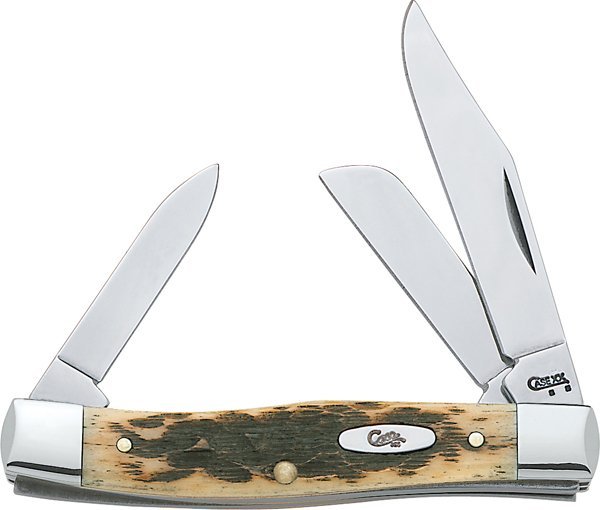 Case Cutlery Medium Stockman 2.57 In Chrome Vanadium Amber Bone