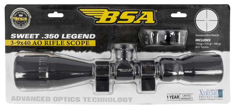 BSA Optics Sweet .350 Legend 3-9x40mm AO 30/30 35039X40AOWRTB
