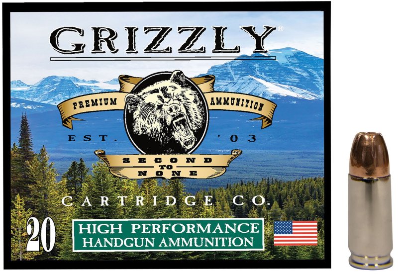 Grizzly GC9+P+CM9 9mm+P 115gr JHP Ammo 20/Box 1250fps