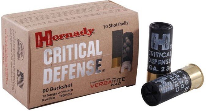 Hornady 86240 Critical Defense 12 Gauge 2.75 In 00 Buckshot 10 Per Box