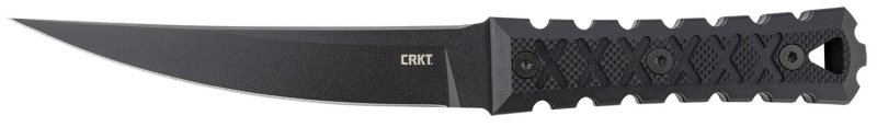 CRKT HZ6 6.5" Fixed Blade Knife SK-5 Steel Black G10 Handle with Sheath