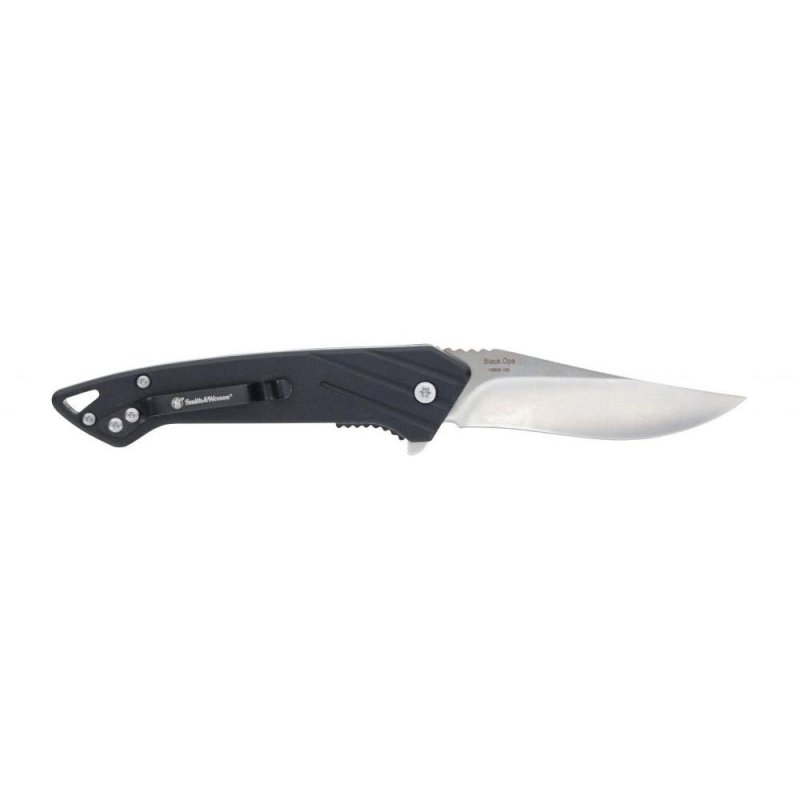 Smith & Wesson Knife Black OPS Recurve Folder 3" Ss/Black Drop 1205899