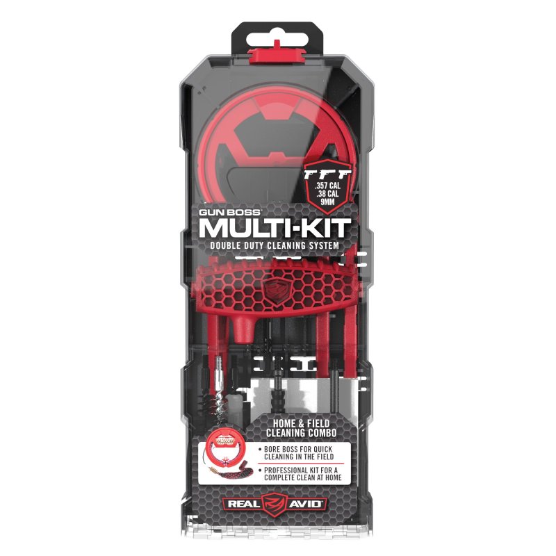 Real Avid AVGBMK Gun Boss 9mm/.357/.38 Caliber Cleaning Kit