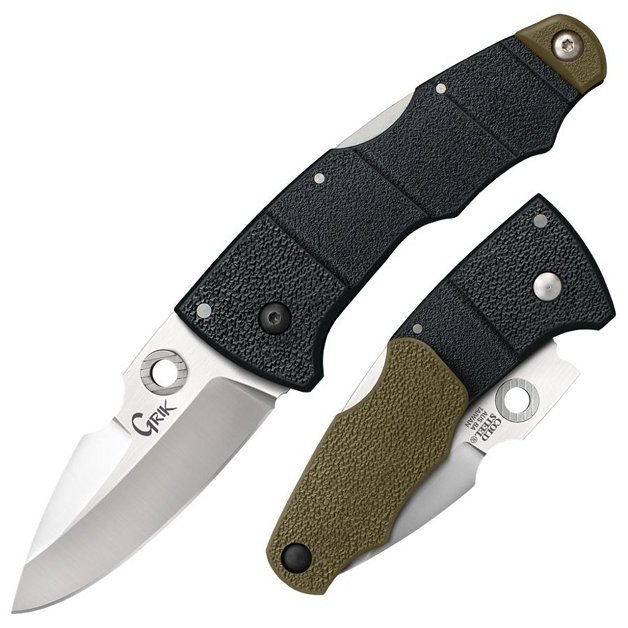 Cold Steel CS28E Grik 3" Spear Point AUS-8A Blade Black/OD Green Handle