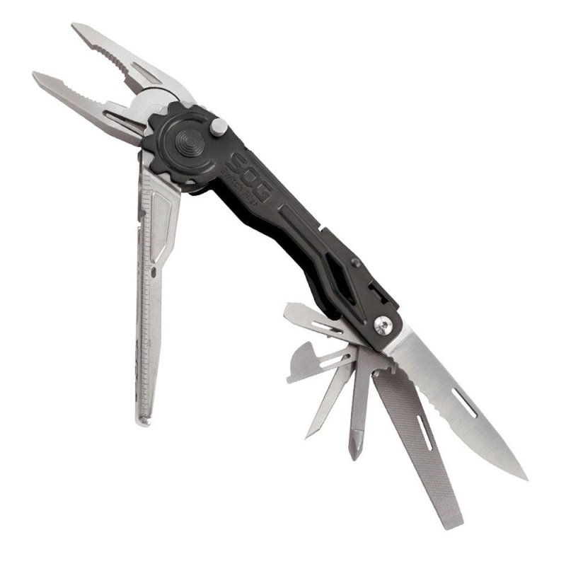 SOG SWP1001-CP Switchplier Multi-Tool, 12 Tools, Black, 4" Closed