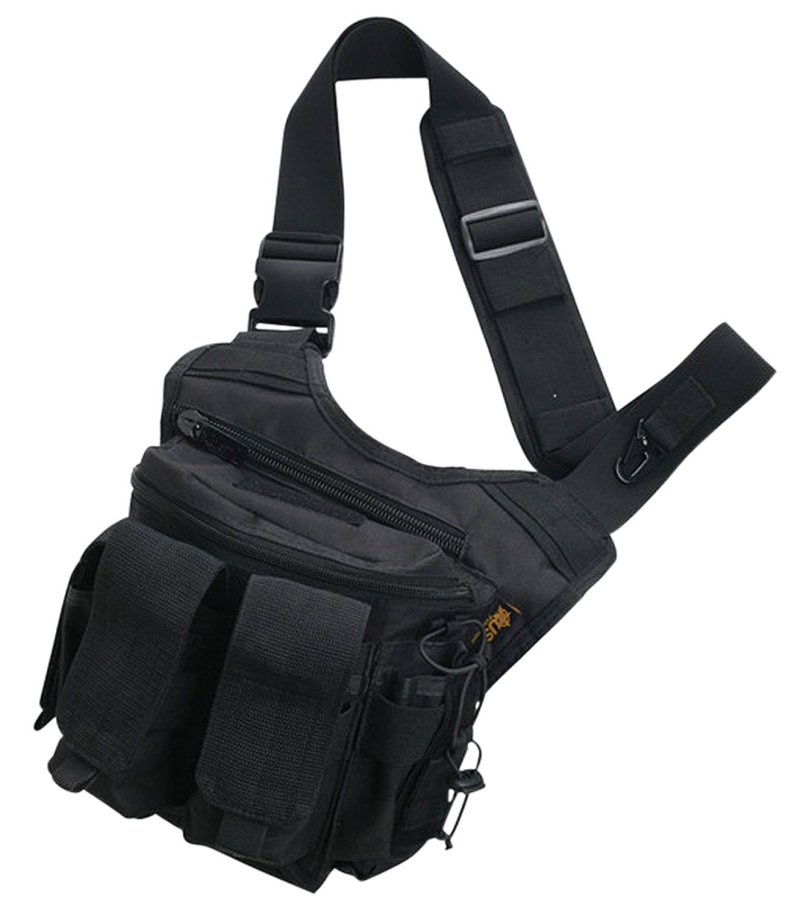 US PeaceKeeper P20307 Rapid Deployment Pack 600D Polyester Black Sling Bag