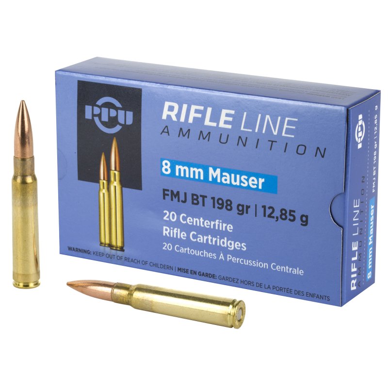 Prvi Partizan 8mm Mauser 198 Grain FMJBT 20 Round Box PP8F
