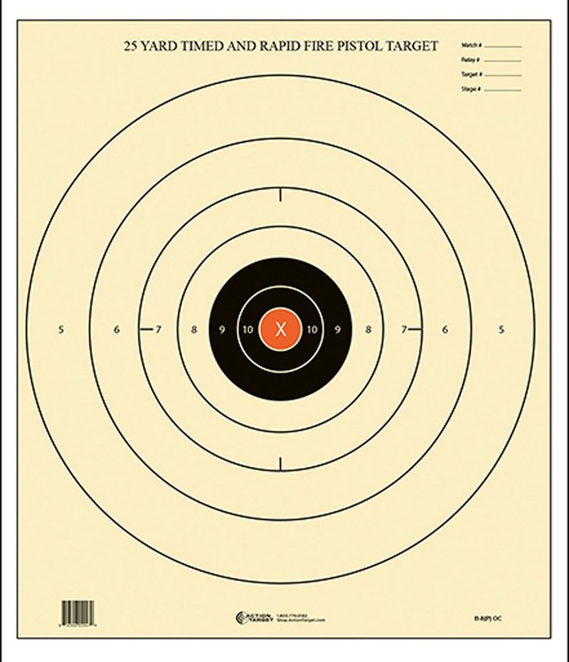 Action Target B8POC100 25-Yard NRA Bullseye Paper Target 21"x24" 100-Pack