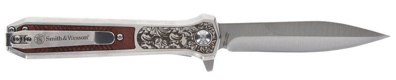 Smith & Wesson Unwavered Spring Assist Knife 3.5 In SS Rosewood