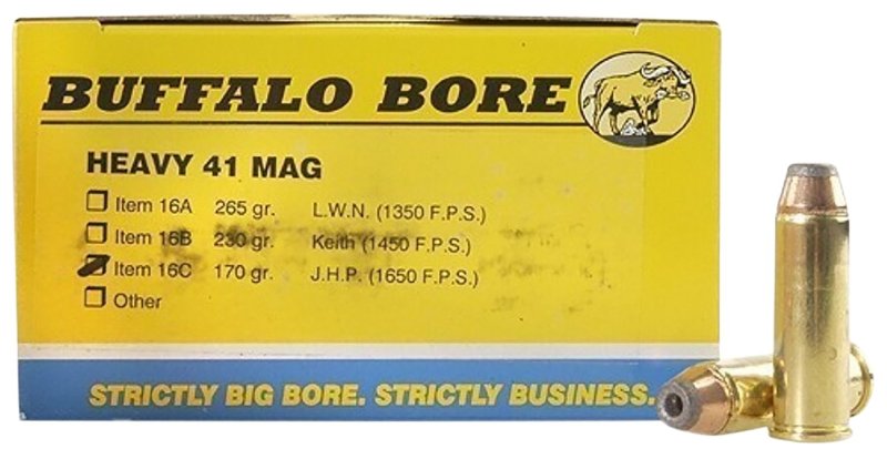 Buffalo Bore 16C20 41 Rem Mag 170gr JHP Ammo 20/Box
